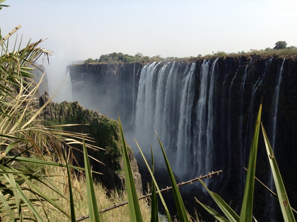 Victoria Falls as seen from the Zambian side. Water level in August Photograph GRACIE