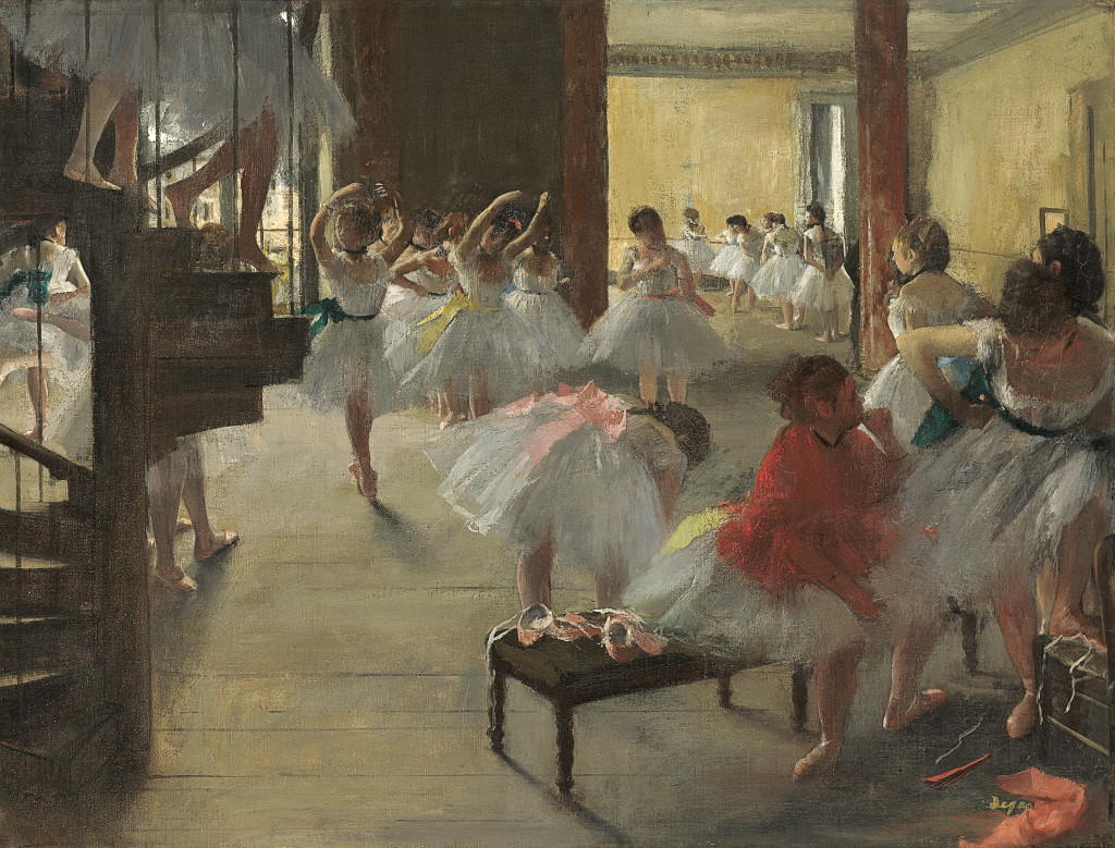 Edgar Degas The dance class c. 1873 oil on canvas 47.6 x 62.2 cm National Gallery, Washington D.C. Corcoran Collection (William A. Clark Collection) (2014.79.710) © Courtesy of National Gallery, Washington